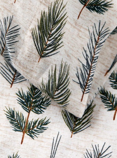 Pine forest flannel sheet set